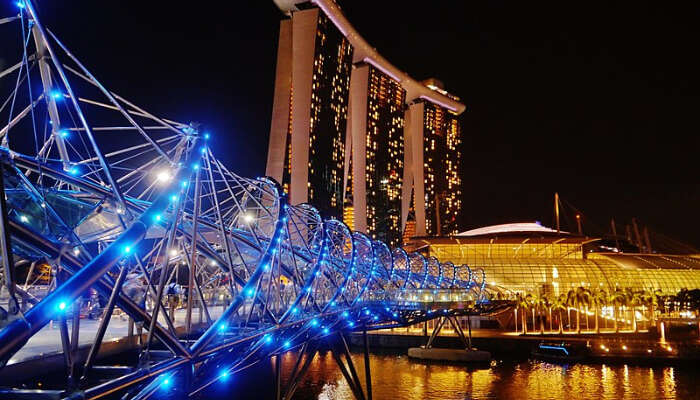 The Helix Bridge in Singapore