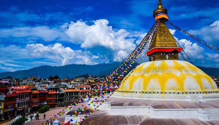 Boudhnath stupa is nepal is among the best places to see in Nepal