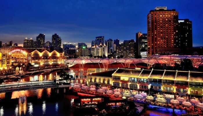 Clarke Quay at night