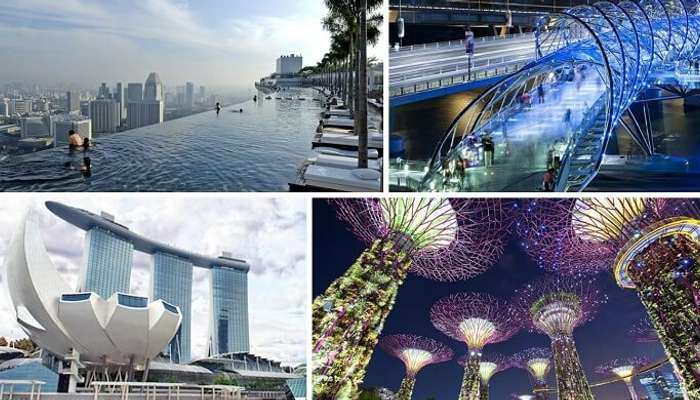 The key Singapore tourist attractions in the Marina Bay Sands resort complex