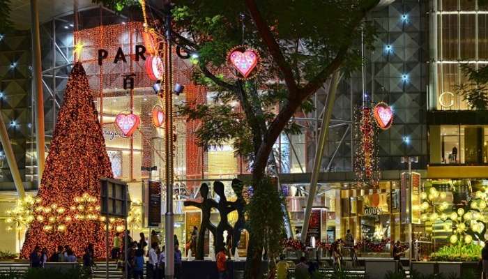 Christmas decorations on the Orchard Road