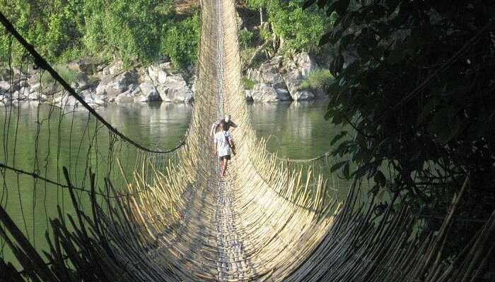 The suspended bridge of Damro in Arunachal Pradesh