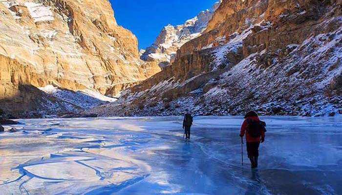 Chadar Trek in Ladakh is called the frozen ice trek