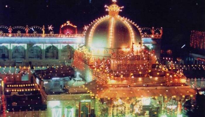 Ajmer Sharif Dargah decorated during Eid is another important place to see in Rajasthan