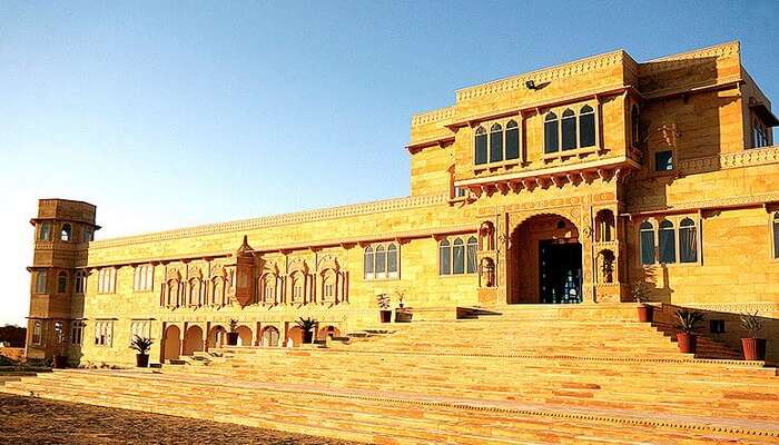 The grand Thar Vilas is a majestic hotel in the heart of the desert in Rajasthan