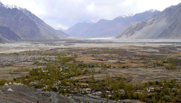 The beautiful view of the Nubra Valley