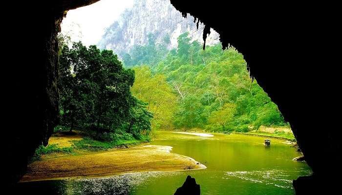 A perspective from inside of Puong Cave at Ba Be National Park