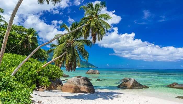 Beau Vallon Beach on island Mahe in Seychelles