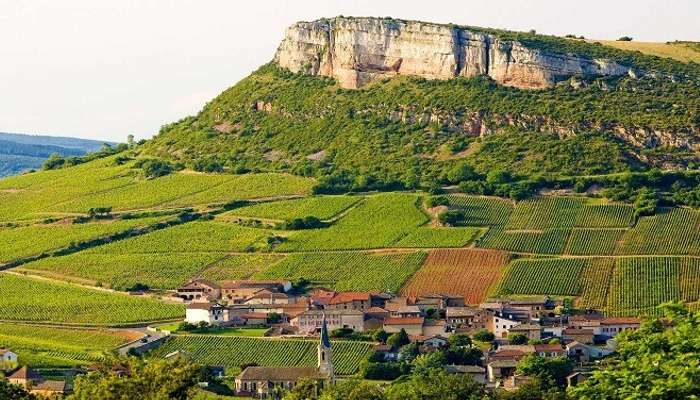 The picturesque location of Burgundy in France