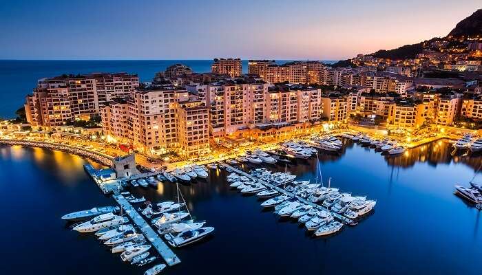 The scenic retreat of Monte Carlo on French Riviera in France