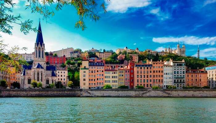 The beautiful tourist place of Lyon in France