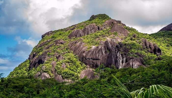 A distant shot of the Morne Seychellois National Park in Seychelles