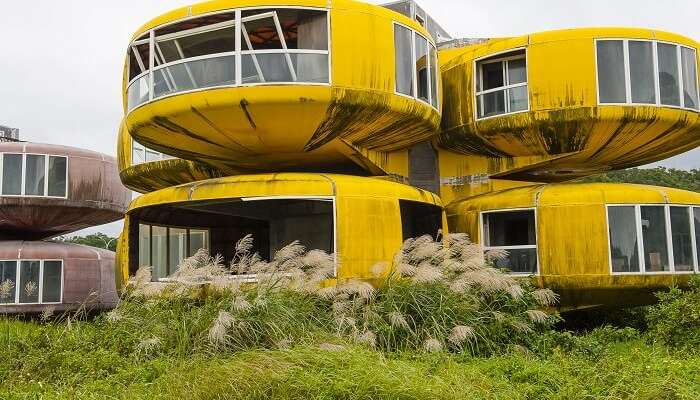 The abandoned UFO-type buildings of Sanzhi in Taiwan