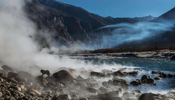 panoramic hot water spring ladakh