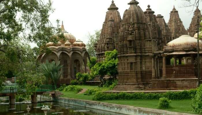 Beautiful lush greenery in Mandore Gardens