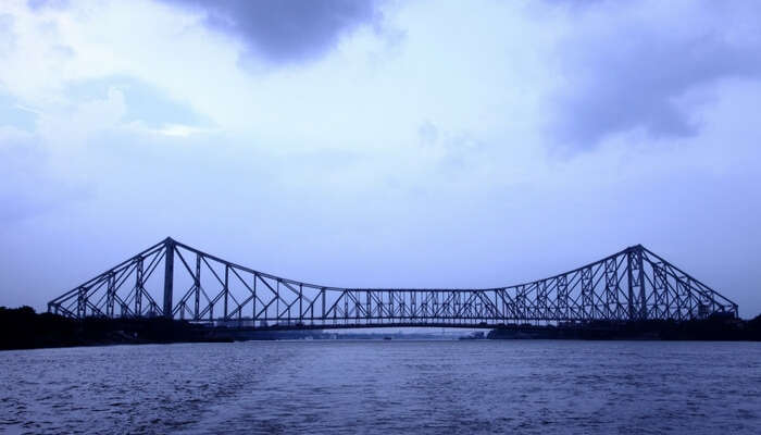 A view of Howrah Bridge in evening light