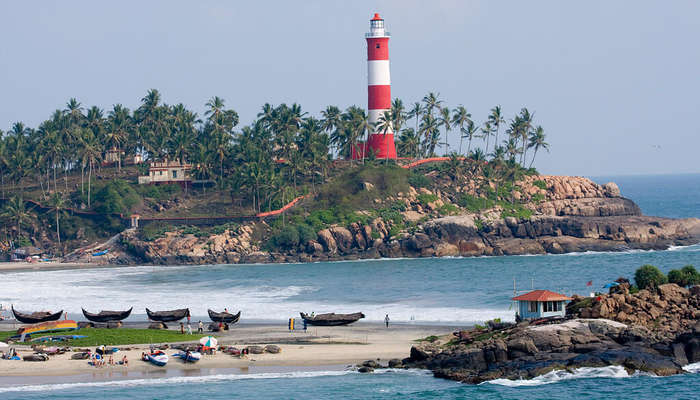 lighthouse on the beach of Kovalam