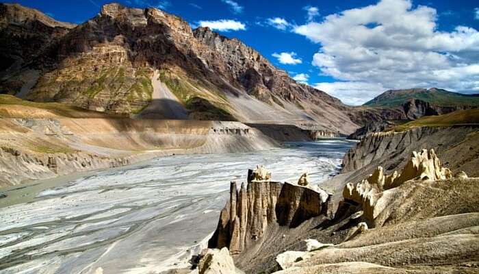 den herlige udsigt over Lahaul Spiti valley