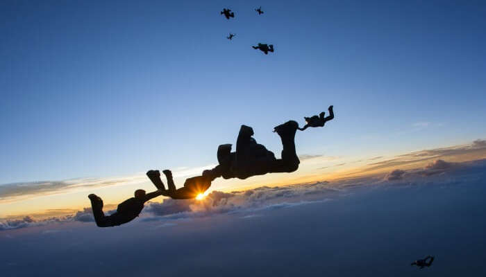 Divers in the sky- skydiving is surely one of the most fun things to do in Australia