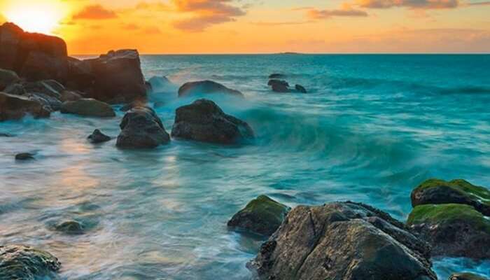 Sunset view of Bremer Island in Northern territory