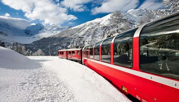 train ride in switzerland