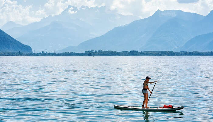 Lake geneva paddle boarding