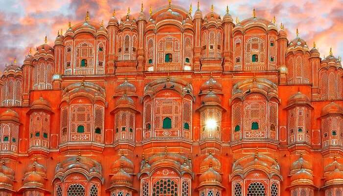 A view of the beautiful Hawa Mahal in Jaipur