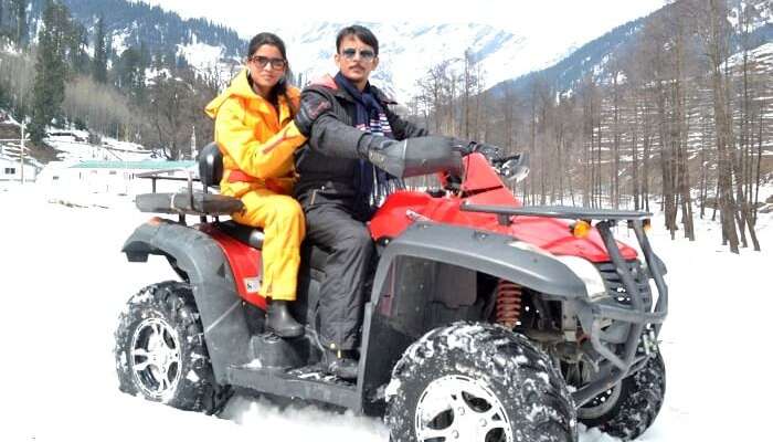 quad biking in solang valley