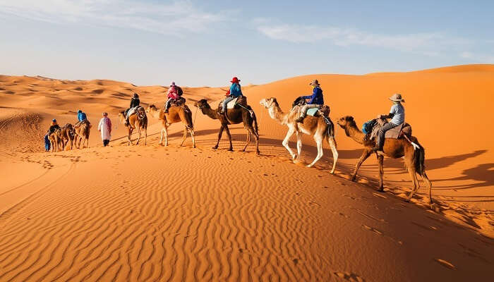 horse riding in desert morocco