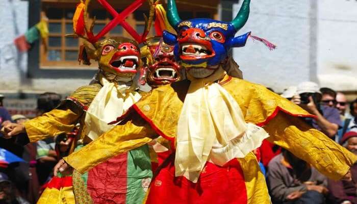 mask dance during Ladakh Harvest Festival