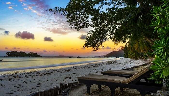 Anse Volbert Beach in Praslin Island