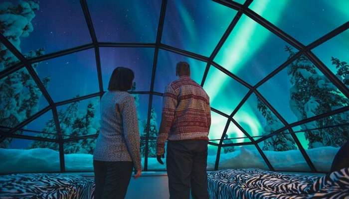 northern lights glass igloo