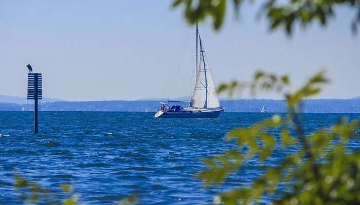 The Flower Island at Lake Constance germany