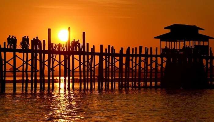  solnedgång från u bein bridge