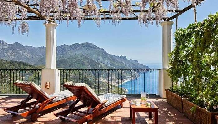 view from palazzo avino