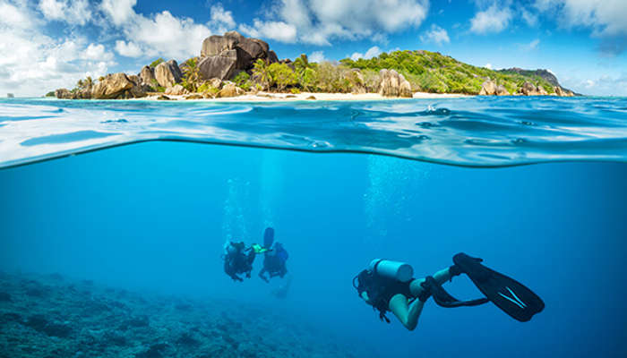 scuba diving in Seychelles