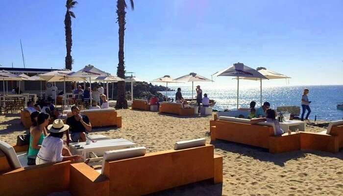 cafe in front of beach