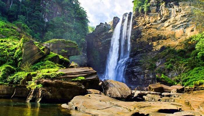 Laxapana Falls in Sri Lanka