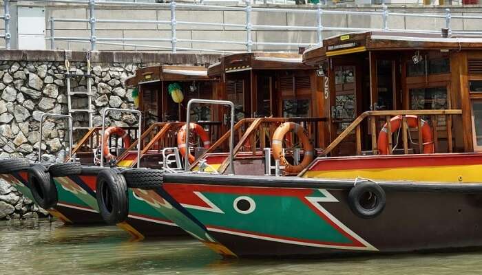 Цвет Река Сингапур Лодки Вода Реки