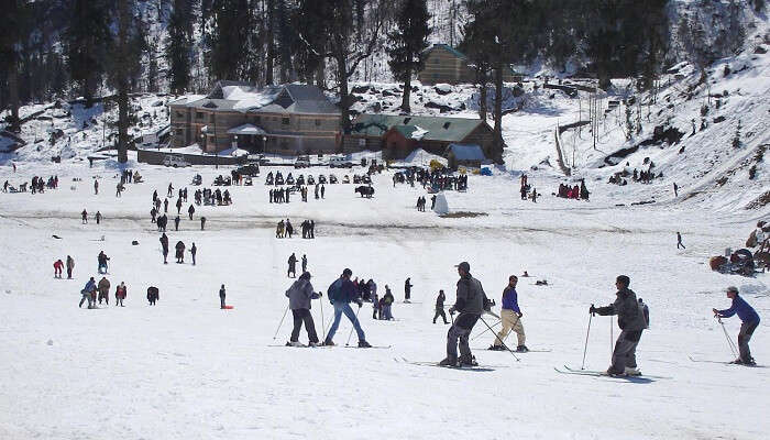 Skiing at Solang Nullah