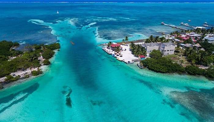 belize aerial shot