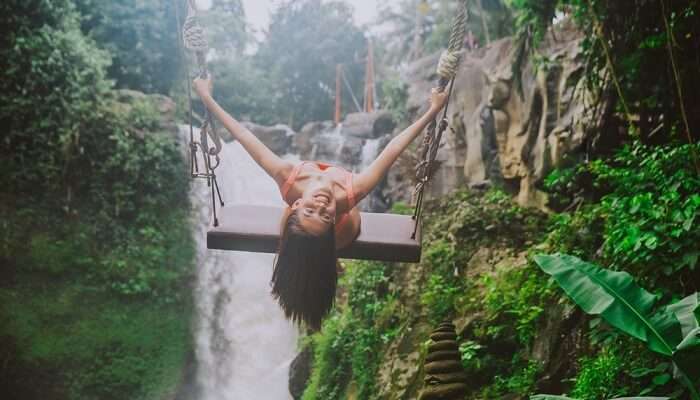 Swing at the Bali waterfall