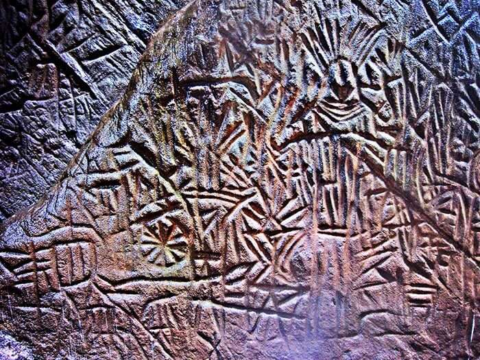The beautiful pre-historic carving at Wayanad sightseeing
