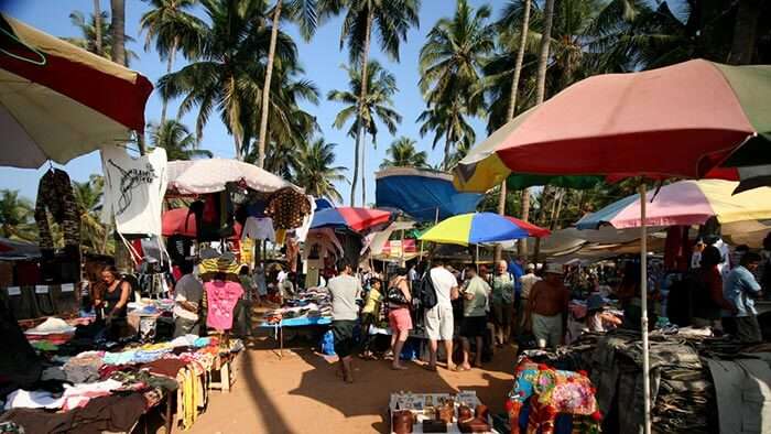 The hippie market in Anjuna beach