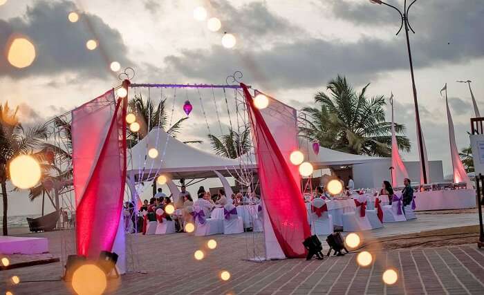 A ceremony being conducted at sea bank gallery in Holiday Inn