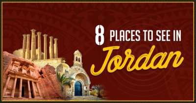 A poster of the places to visit in Jordan