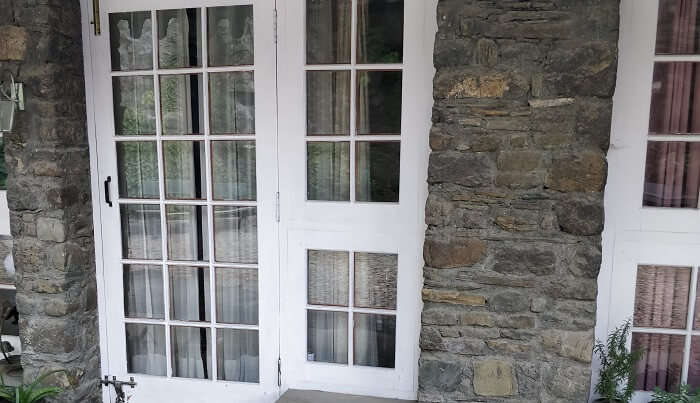 vintage style door and window of ashdale resort