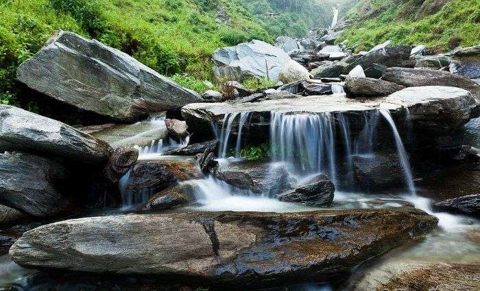 The beautiful waterfall in Himachal Pradesh, Bhagsu