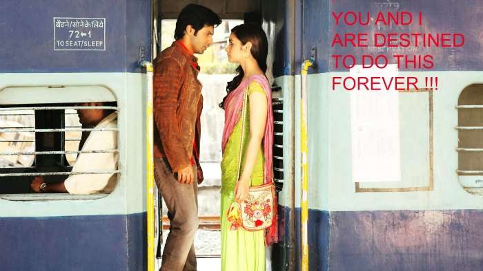 Couple in train