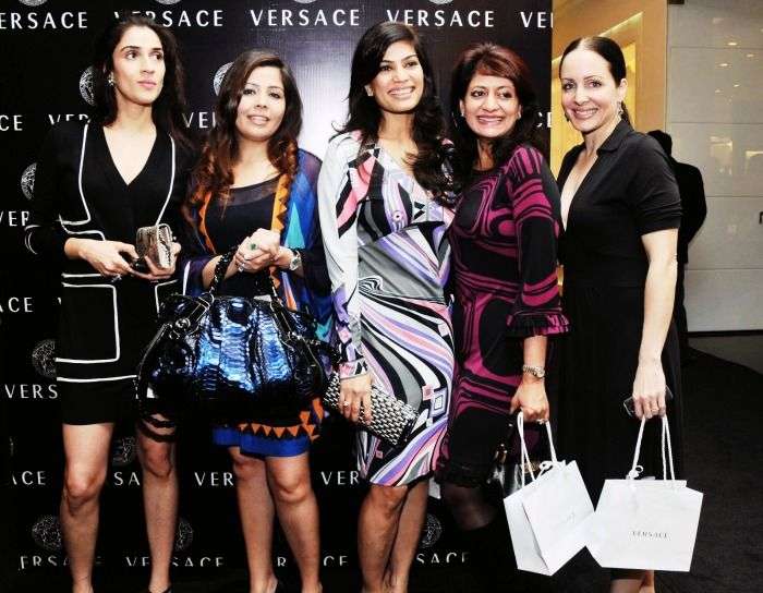 Elite women of Delhi at a Versace event